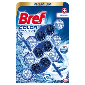 Bref Color Aktiv wc tisztító Chlorine, 3x50g