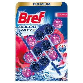 Bref Color Aktiv wc tisztító Flower, 3x50g