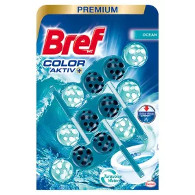 Bref Color Aktiv wc tisztító Ocean, 3x50g