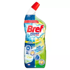 Bref Power Aktiv Gel WC tisztító Lemon, 700 ml