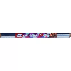   Glossy alufólia grillezéshez, 8 méteres, 12 mikron vastag, 50 tekercs/karton