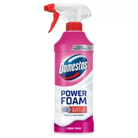  Domestos Power Foam wc és fürdőszoba tisztító hab 435 ml, Floral Fresh
