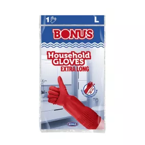   Bonus extra hosszú háztartási gumikesztyű, méret: L (9), B067