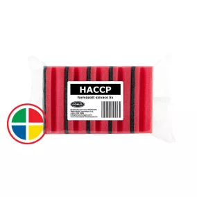   Bonus PRO formázott mosogatószivacs, 5 db-os, HACCP/HoReCa, piros, B741