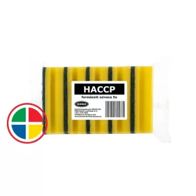   Bonus PRO formázott mosogatószivacs, 5 db-os, HACCP/HoReCa, sárga, B772