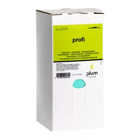   Plum Profi kéztisztisztító dörzsanyaggal, olaj, korom, gumi és fém szennyeződésekre, 1.4 liter (bag-in-box)