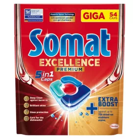   Somat Excellence Premium 5in1 GIGA Pack gépi mosogatószer tabletta 54 db-os
