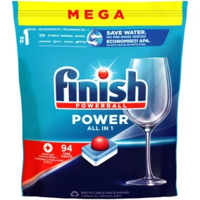   Finish Power All in One mosogatógép tabletta, 94 darabos, Regular/Lemon