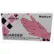 Guarder nitril gumikesztyű, pink, púdermentes, eldobható, méret: M (8), 100 db/doboz