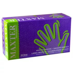   Maxter latex gumikesztyű, púderes, eldobható, méret: XL (10), 100 db/doboz