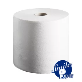   Smile Advanced tekercses ipari kéztörlő, 27 cm átmérő, 232 méter, 2 rétegű, hófehér, 100% cellulóz, 2 tekercs/zsák