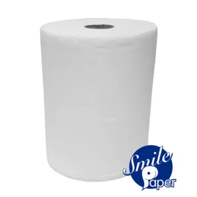   Smile Matic mini tekercses kéztörlő, perforáció nélküli, 16 cm átmérő, 108 méter, 2 rétegű, hófehér, 100% cellulóz, 6 tekercs/zsák