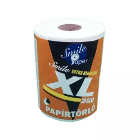   Smile XL tekercses kéztörlő, 2 rétegű, hófehér, 350 lapos, 70 méteres, 19,5x20 cm lapok, 100% cellulóz, 6 tekercs/zsák
