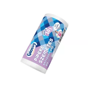   Glossy pipere szemeteszsák (kukazsák) 10 literes, 34x44 cm, 6 mikron vastag, 40 db/tekercs, 30 tekercs/karton