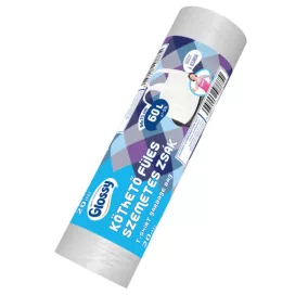   Glossy köthető füles bélelő szemeteszsák (kukazsák) 60 literes, 64x71 cm, 10 mikron vastag, 20 db/tekercs, 16 tekercs/karton