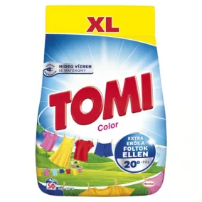 Tomi Color mosópor színes ruhához, 50 mosás/2,5 kg, XL