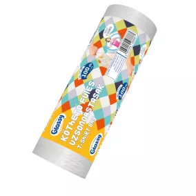   Glossy köthető füles uzsonnás tasak 34x27 cm, 3 literes, 10 mikronos, 100 db/tekercs, 20 tekercs/karton