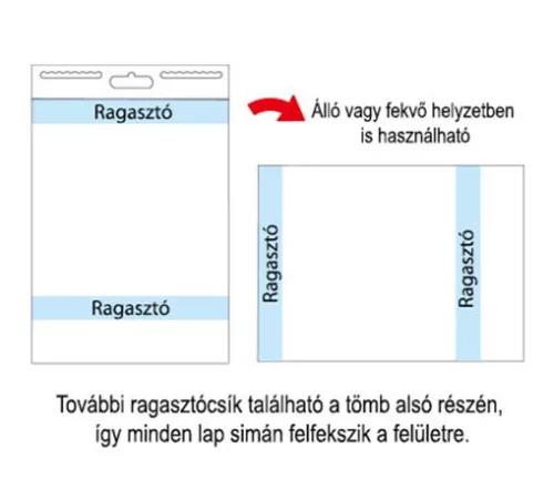 Öntapadó flipchartpapír, 76,2x63,5 cm, 2x30 lap, STICK N, fehér