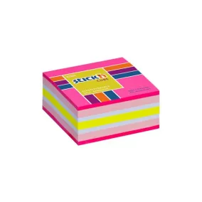   Öntapadó jegyzettömb, 51x51 mm, 250 lap, STICK N, neon rózsaszín