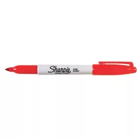   Alkoholos marker, 1 mm, kúpos, SHARPIE "Fine Point", piros