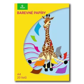 Színes papír,  A4, 80g, 2x10 lap  STEPA, vegyes színek