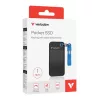 SSD (külső memória) 1TB, USB 3.2 Gen2, VERBATIM "Pocket SSD", fekete/kék