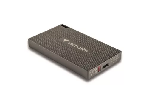 SSD (külső memória) 512GB, USB-C 3.2 Gen2, VERBATIM "Metal Mini SSD", fekete