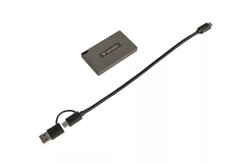 SSD (külső memória) 512GB, USB-C 3.2 Gen2, VERBATIM "Metal Mini SSD", fekete