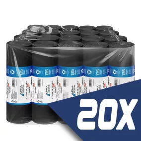   Szemeteszsák fekete 70x110 60mikron 135L 10db/tekercs (20 tekercs)