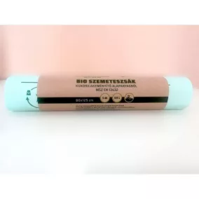   Kukoricakeményítő alapú (EN13432) PLA zsák 800x1250x0,03mm, 135L, 5 darab/tekercs