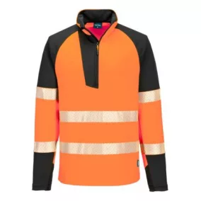 PW3 Hi-Vis 1/4 cipzáras hosszú ujjú póló