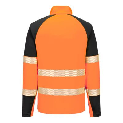 PW3 Hi-Vis 1/4 cipzáras hosszú ujjú póló