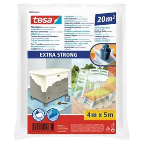   Takarófólia, lépésálló, extra erős, 5 m x 4 m, TESA "Extra Strong"