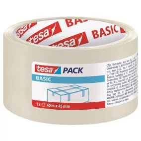   Csomagolószalag, 45 mm x 40 m, TESA "tesapack® Basic", átlátszó