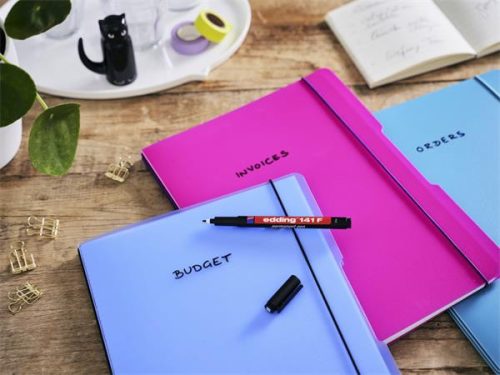 Alkoholos marker készlet, OHP, 0,6 mm, EDDING "141 F", 4 különböző szín