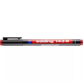 Alkoholos marker, OHP, 1 mm, EDDING "143 B", piros