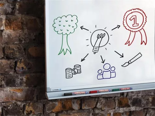 Tábla- és flipchart marker, 1-3 mm, kúpos, EDDING "250", fekete