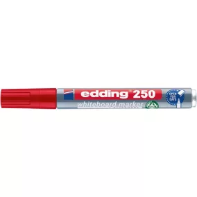   Tábla- és flipchart marker, 1-3 mm, kúpos, EDDING "250", piros