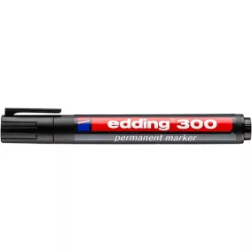   Alkoholos marker, 1,5-3 mm, kúpos, EDDING "300", fekete