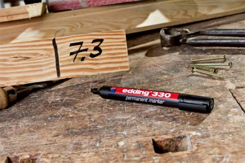 Alkoholos marker készlet, 1-5 mm, vágott, EDDING "330", 4 különböző szín