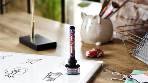 Tábla- és flipchart marker, 1,5-3 mm, kúpos, EDDING "360", fekete