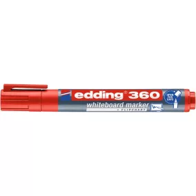  Tábla- és flipchart marker, 1,5-3 mm, kúpos, EDDING "360", piros