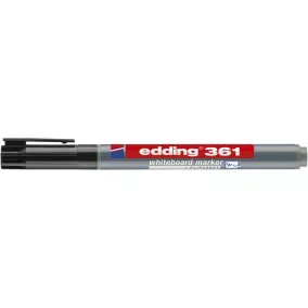   Tábla- és flipchart marker, kúpos, 1 mm, EDDING "361", fekete
