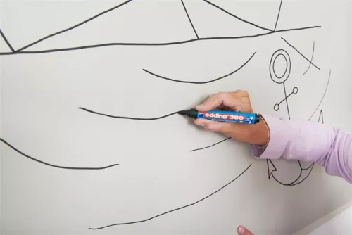 Flipchart marker készlet, 1,5-3 mm, kúpos, EDDING "380", 4 különböző szín