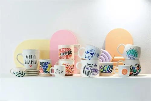 Ecsetirón készlet, porcelánra, EDDING "4200 Cool color", 6 különböző szín