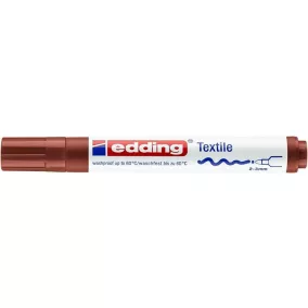 Textilmarker, 2-3 mm, kúpos, EDDING "4500", barna