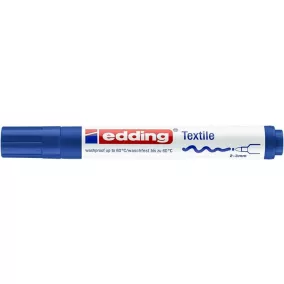 Textilmarker, 2-3 mm, kúpos, EDDING "4500", kék