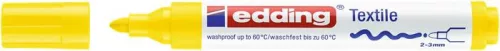 Textilmarker, 2-3 mm, kúpos, EDDING "4500", sárga