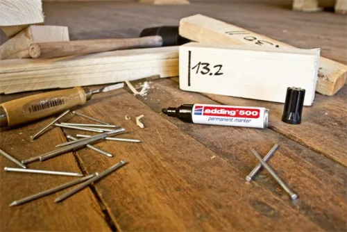 Alkoholos marker, 2-7 mm, vágott, EDDING "500", fekete