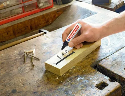 Alkoholos marker, 2-7 mm, vágott, EDDING "500", fekete